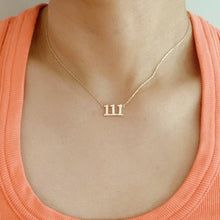 Load image into Gallery viewer, Pave Angel Number Necklace