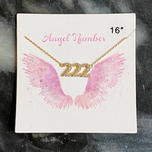 Load image into Gallery viewer, Pave Angel Number Necklace