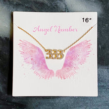 Load image into Gallery viewer, Pave Angel Number Necklace