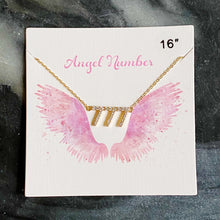 Load image into Gallery viewer, Pave Angel Number Necklace