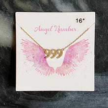 Load image into Gallery viewer, Pave Angel Number Necklace